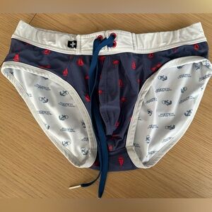 ANDREW CHRISTIAN Sailor Themes Swim Briefs XL